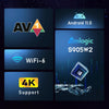 H96 Max W2 4K Ultra HD Android 11.0 Smart TV Box with Remote Control, Amlogic S905W2 Quad-Core, 2GB+16GB(AU Plug)