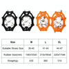 F26-2 26 Teeth Snow Mountain Non-slip Shoes Cover 201 Stainless Steel Ice Claws, Size: M Orange