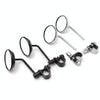 SF-127 Motorcycle Small Round Rearview Mirror Reversing Mirror(Silver Plating)