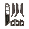Car Imported Version Inside Doors Handle Pull Trim Cover 5141 7225 873 for BMW F10 F18, Left Driving (Dark Coffee)