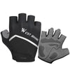 WEST BIKING YP0211222 Bicycle Riding Shock-Absorbing Half-Finger Gloves, Size: XL(Black)