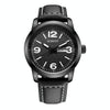 Ochstin 6047B Business Style Quartz Men Leather Watch(Black+Black)