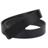 Dandali TT26 Men Fashion Black Flat Buckle Leather Belt Waistband, Length: 115cm