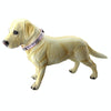 Pink PU Leather Dog Collar with Bones, Size L (2.5x51cm)