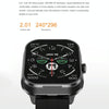 D8 Pro 2.01 inch 2 in 1 Bluetooth Earphone Steel Strap Smart Watch, Support NFC with Cover(Black)