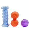 Massage Ball Plantar Fascia Ball Muscle Relaxation Fitness Ball Hand Holding Ball,Style: Blue Foot Bottom + Bump Peanut Ball + 7cm Tattan