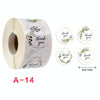 Roll Flower Thank You Sticker Birthday Party Wedding Decoration, Size: 2.5cm/1inch(A-14)