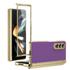 For Samsung Galaxy Z Fold3 5G Integrated AG Frosted Vacuum Plating Phone Case(Purple)