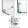 5 PCS Aluminum Alloy Glass Combination Clamp Cabinet Partition Fixing Clip, 90 degrees Cliped 10-12mm