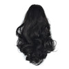 Natural Short Curly Hair Clip-on Pear Blossom Roll Horsetail Wig(Natural Black)