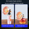 Outdoor Camping Heater Mini Portable Gas Heater Burner Fishing Gas Fireplace(Grey)