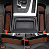 2 PCS Car Multi-functional Principal And Deputy Driver Seat Console Leather Box (Brown)