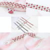 Diamond Dog & Cat Collar, Pink & White, M