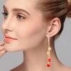 Personality Sweet Fairy Qualities Fashion Long Tassel Crystal Earrings(Red)