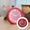 Round 12cm Candy Color Stereo Digital Silent Alarm Clock Children Student Alarm Clock(Black)