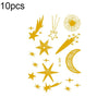 10 PCS Hot Stamping Waterproof Music Festival Face Tattoo Sticker(VS-007)