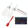 5 In 1 Stainless Steel BBQ Skewers Semi-Automatic Barbecue Fork