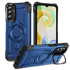 For Samsung Galaxy A04s Lens Holder MagSafe Phone Case(Blue)
