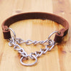 Leather Half P Collar, Brown, Large (55cm) - Dog