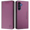 For Samsung Galaxy A16 5G RC01 Dual-Folded Magnetic Suction RFID Leather Phone Case(Violet)