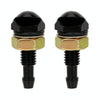 2pcs /Set Automotive Glass Washer Sprayer Aluminum Cap Nozzle(Black)