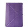 For iPad 9.7 (2018) & iPad 9.7 (2017) & iPad Air Silk Texture Horizontal Deformation Flip Leather Case with Three-folding Holder(Purple)