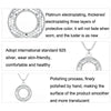 S925 Sterling Silver Platinum Plated Shining O Necklace Jewelry