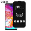 For Samsung Galaxy A70 25pcs High Aluminum Large Arc Full Screen Tempered Glass Film