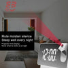 S282 Multifunctional Silent Electronic Digital Projection Clock(Black Shell White Light)