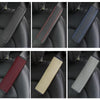 Fiber Leather Embossed Car Seat Belt Shoulder Cover Protector 6.5X23cm(Black Blue)