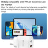 Yesido YC47 USB-C / Type-C + USB Travel Charger with 1m USB-C / Type-C to 8 Pin Cable, EU Plug (White)