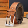 130cm Canvas Splicing Men Casual Belt Versatile Student Belt(Light Brown)