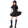 8331 Cotton Tie Policewoman Costume Halloween Bar Nightclub Uniform Set, Size: M(Black)