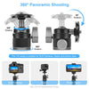 PULUZ 360 Panorama Aluminum Alloy Tripod Ball Head Adapter with Knob Lock(Black)