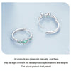 S925 Sterling Silver With Platinum-Plated Sweet Green Ocean Wave Earrings(BSE1034)