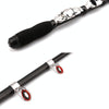 37cm Portable Telescopic Sea Fishing Rod Mini Fishing Pole, Extended Length : 2.3m, Black Clip Reel Seat