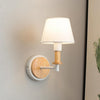 E27 LED Bedside Aisle Creative Personality Wooden Wall Lamp, Power source: With LED Warm Light 5W(White)