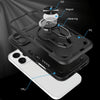 For iPhone 14 Pro Metal Rotating Bracket TPU + PC Magnetic Phone Case(Gold)