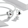 S925 Sterling Silver Cute Dog Beads DIY Bracelet Necklace Accessories