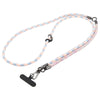 8mm 3 in 1 Anti-lost Strap Phone Crossbody Splicing Lanyard(Pink Blue Orange)
