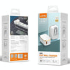 LDNIO A1204Q QC3.0 18W USB Fast Charger with 1m USB to 8 Pin Cable, Plug Type:EU Plug(White Gold)