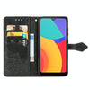 For Alcatel 1L 2021 Mandala Flower Embossed Horizontal Flip Leather Case with Holder & Three Card Slots & Wallet & Lanyard(Black)
