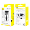 Baseus Flash Series 3 100W 3 in 1 Type-C to 8 Pin and Dual Type-C Fast Charging Data Cable, Length: 1.5m(Black)