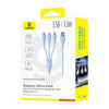 Baseus 1.3m Ultra-Fast 3 in 1 3.5A Fast Charging Cable(Blue)