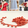 20 Yards Pompom Lace Ribbon Fur Ball Trim For Craft DIY Curtain Home Decorative Clothes Sewing Accessories(Dark Snow Teeth)
