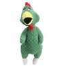 Screaming Chicken Dog Toy - Green - Durable Plush with Sound