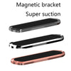 F601 4 PCS One Word Long Magnet Car Bracket Car Navigation Lazy Magnetic Metal Bracket(Rounded Black)