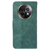 For Realme 13+ Global Geometric Embossed Leather Phone Case(Green)