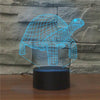 Tortoise Black Base Creative 3D LED Decorative Night Light, USB with Touch Button Version