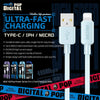WEKOME WDC-03 Tidal Energy Series 2.4A USB to 8 Pin Braided Data Cable, Length: 1m (Black)